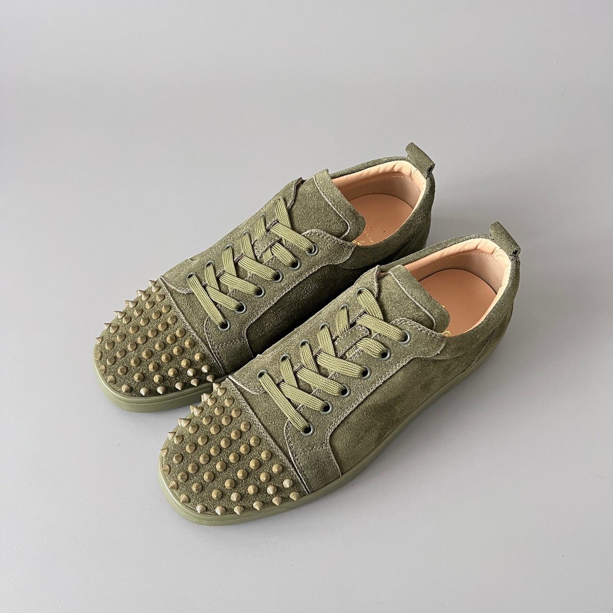 Christian Louboutin Low Top Sneaker Olive/Gold Spike