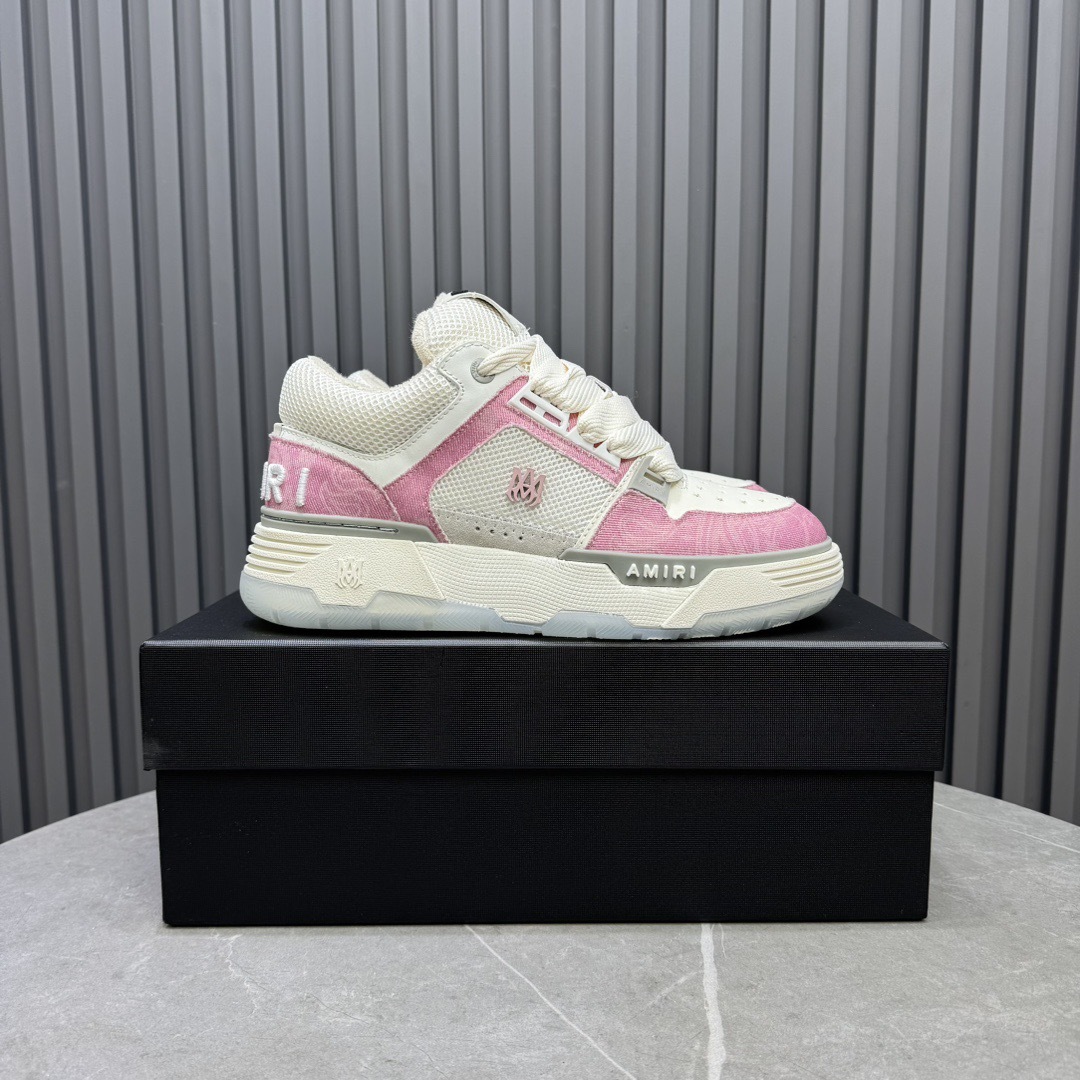 Amiri Low Top Leather Sneaker Pink White