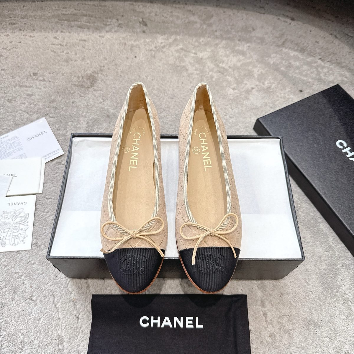 Chanel Quilted Leather Ballet Flats