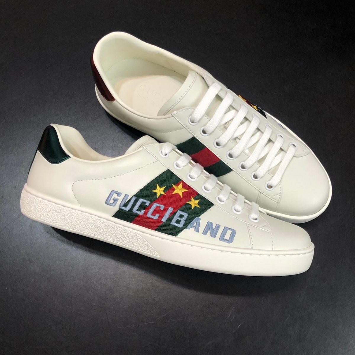 Gucci Band Leather Low-Top Sneakers