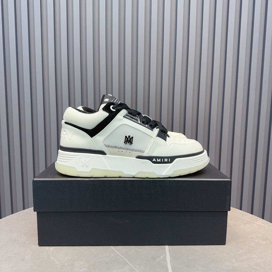 AMIRI Leather Low-Top Sneaker White Black