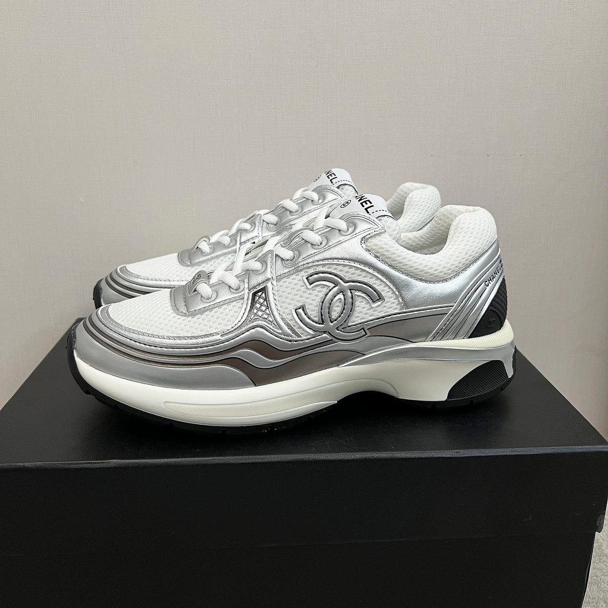 Chanel CC Logo Platform Sneakers
