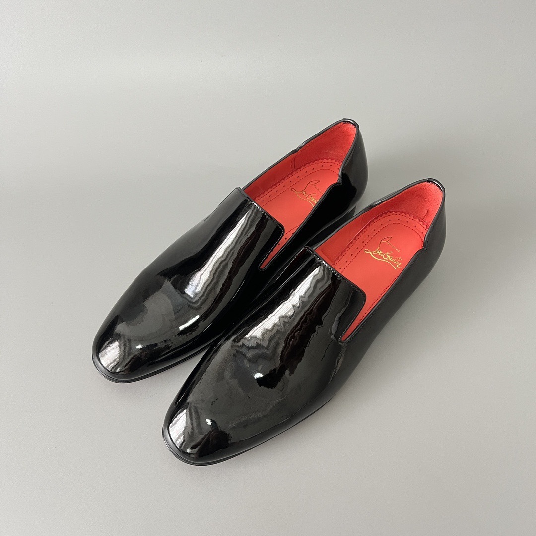 Louboutin Patent Leather Loafer Shoes
