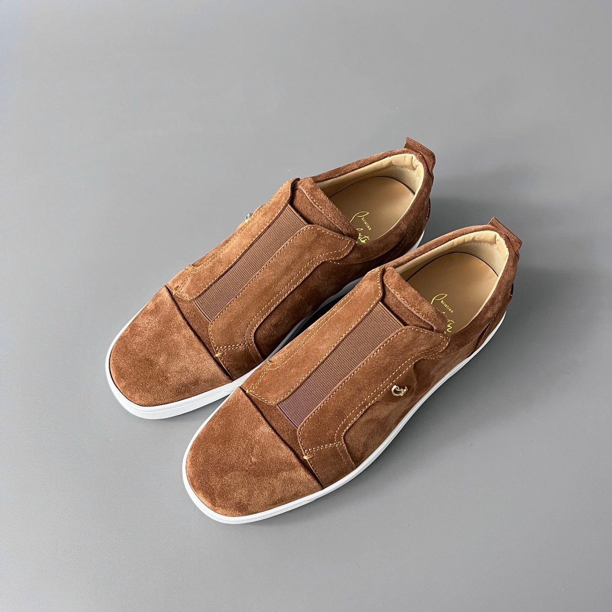 Christian Louboutin Slip-On Sneaker Brown Suede