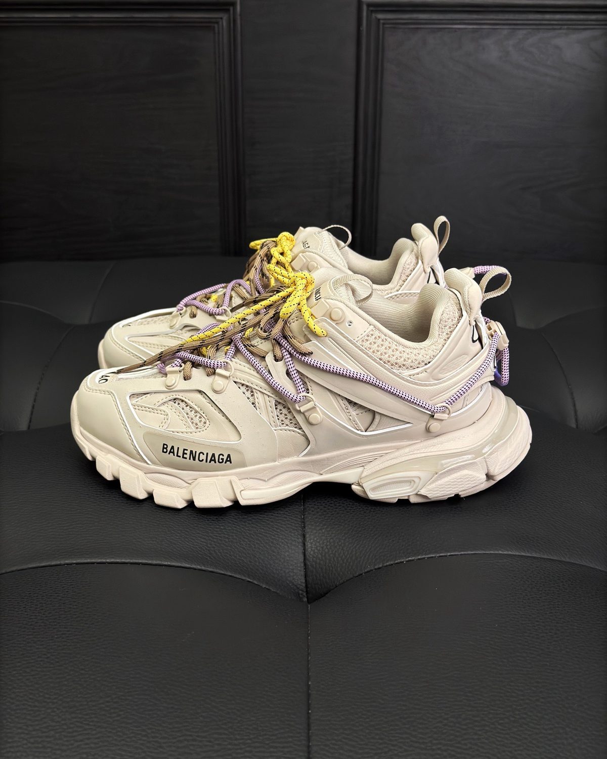 Balenciaga Track Sneakers Cream Purple Yellow