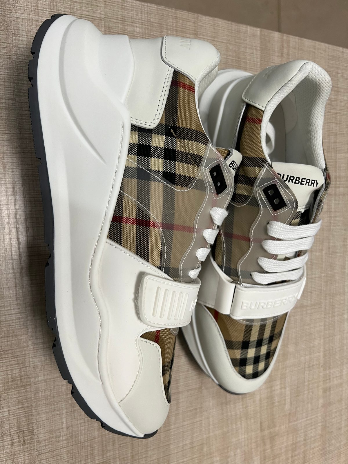 Burberry Vintage Check Leather Sneakers