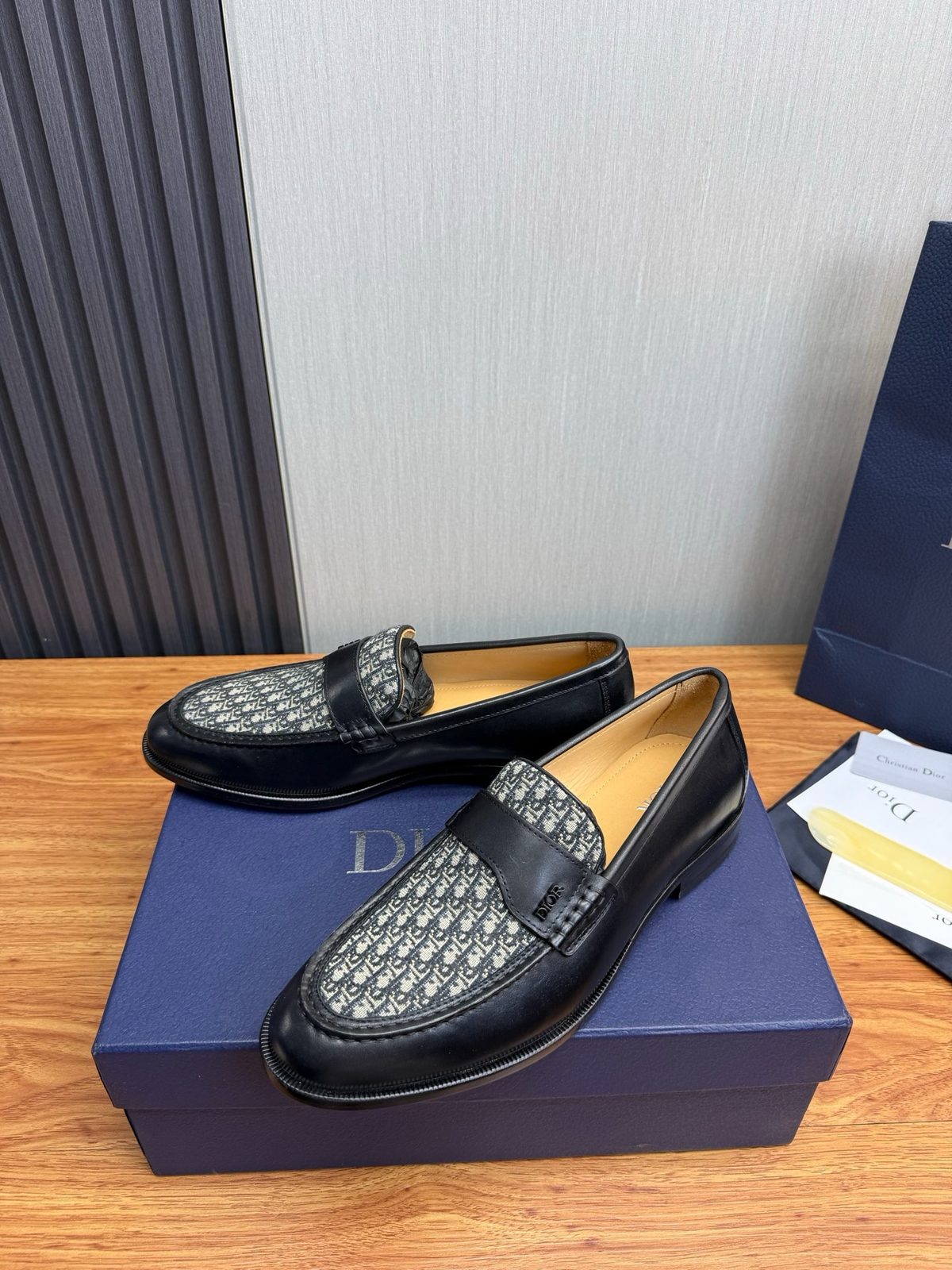 Dior Oblique Loafer Black Leather