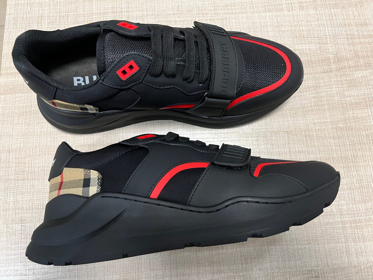 Burberry Check Pattern Low-Top Sneakers