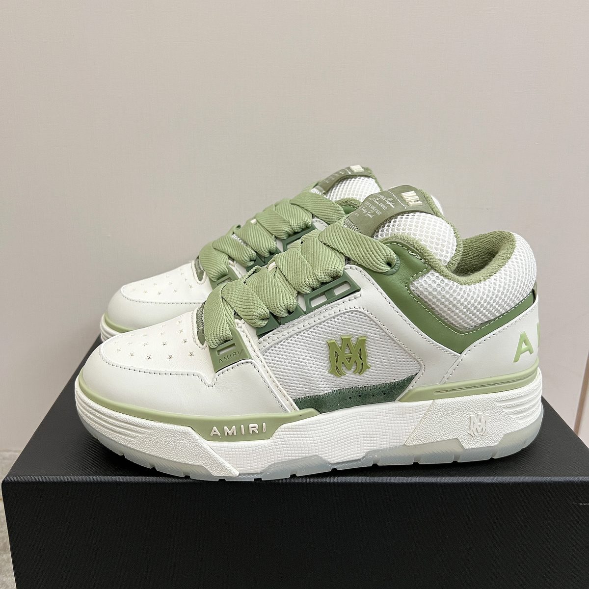 Amiri MA-1 Low Sneakers White Green