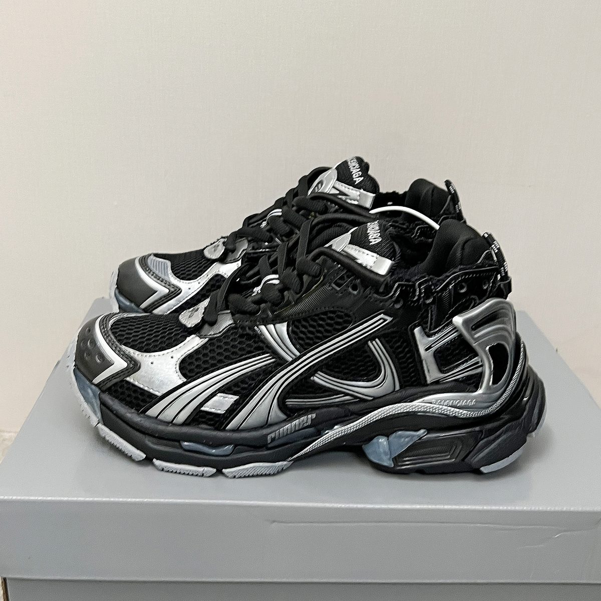 Balenciaga Triple S Black White Sneakers