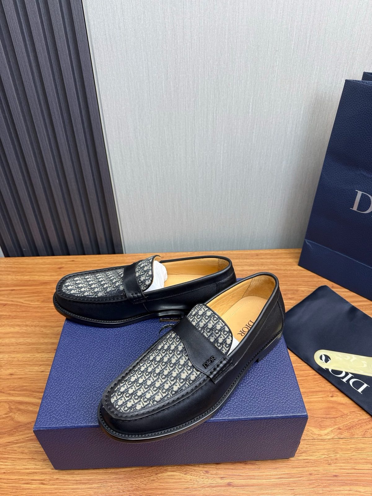 Dior Oblique Canvas Leather Loafer