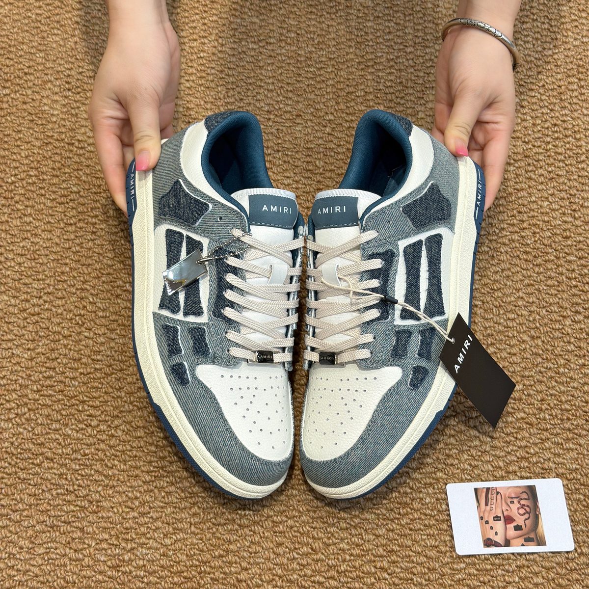 AMIRI Denim Low-Top Sneakers