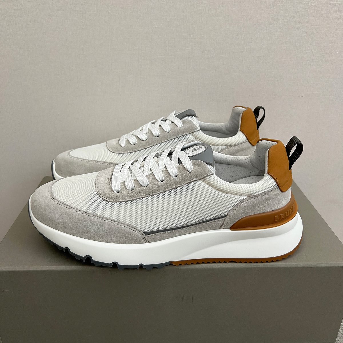 Brunello Cucinelli Sneaker Grey White Tan