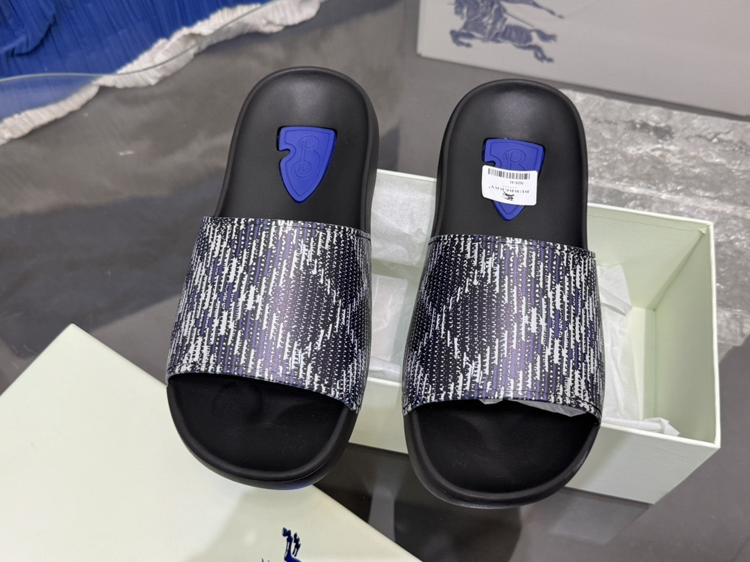 Burberry Shield Logo Slide Sandals