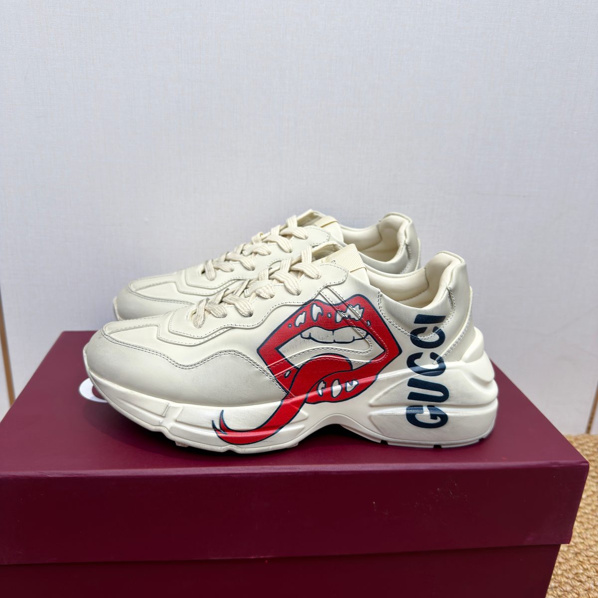 Gucci Lips Print Chunky Sneakers