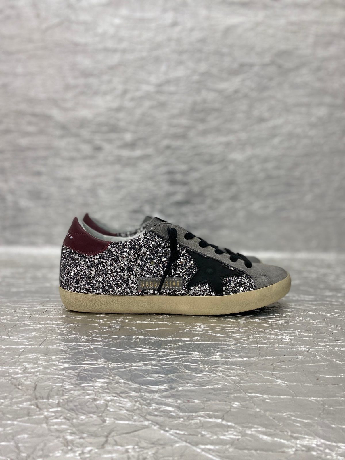Golden Goose Glitter Leather Low-Top Sneakers