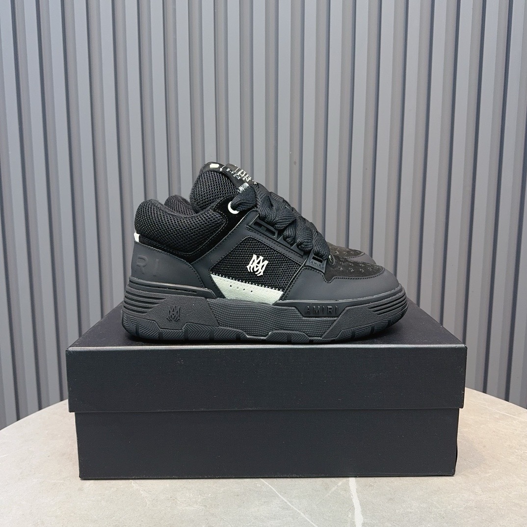 AMIRI Leather Mesh Low-Top Sneakers