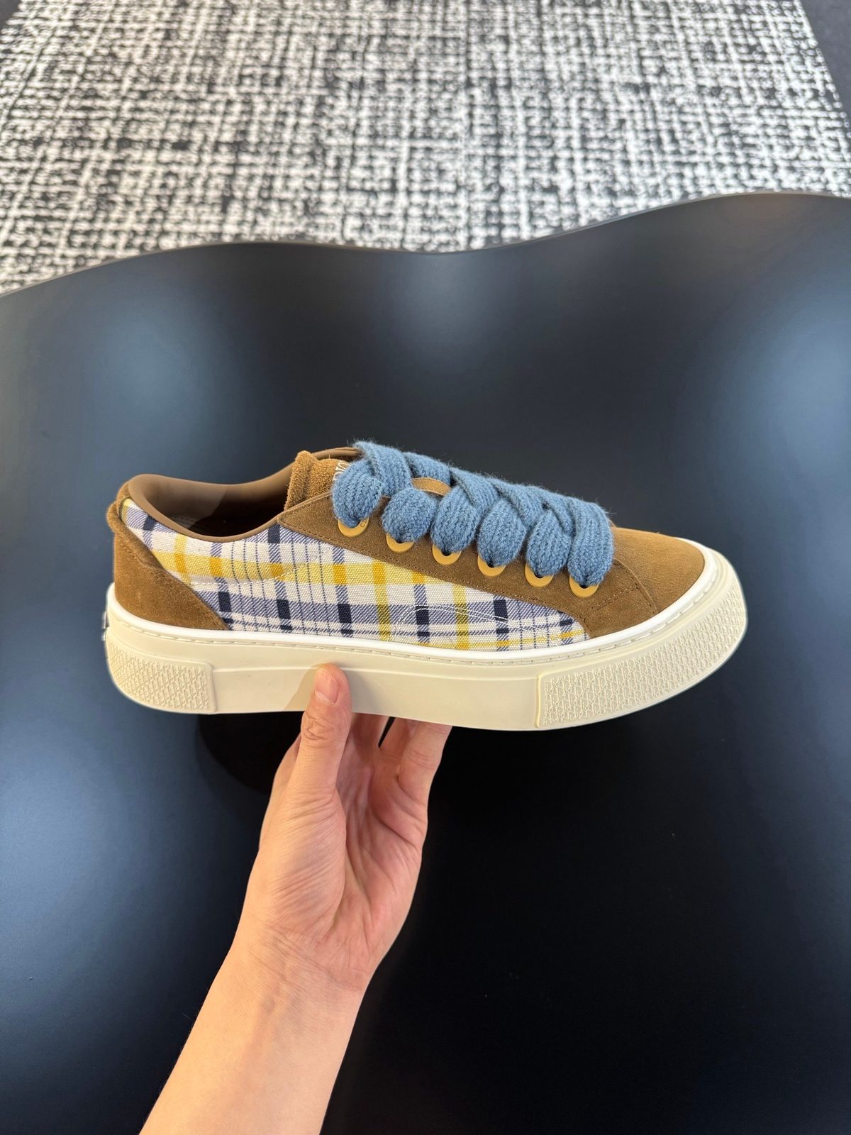 Dior B713 Suede Lace-Up Sneakers