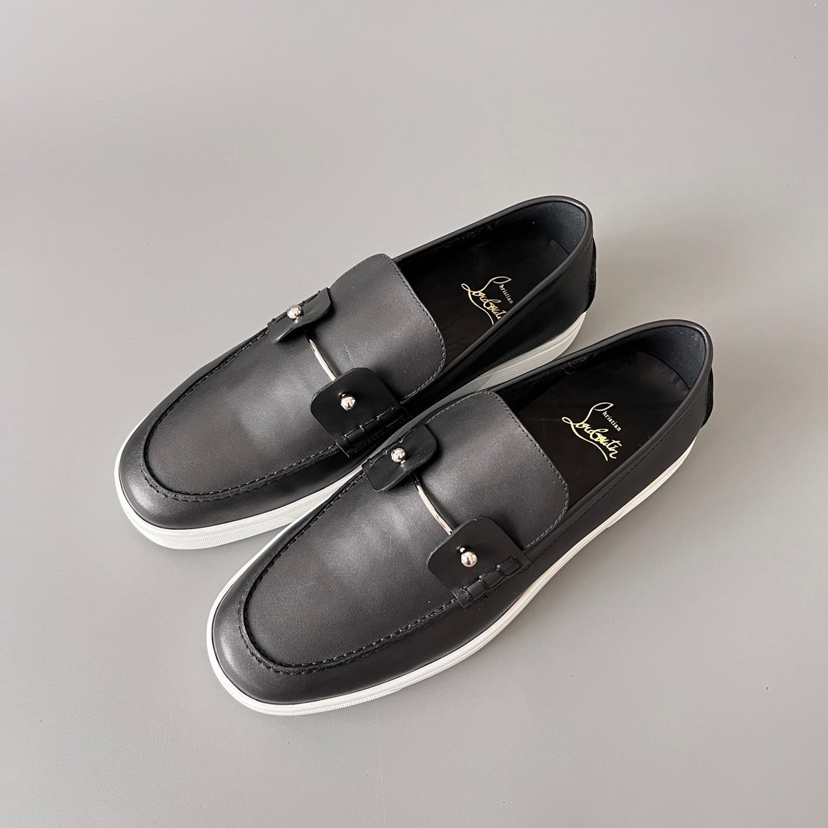 Christian Louboutin Leather Loafers Black