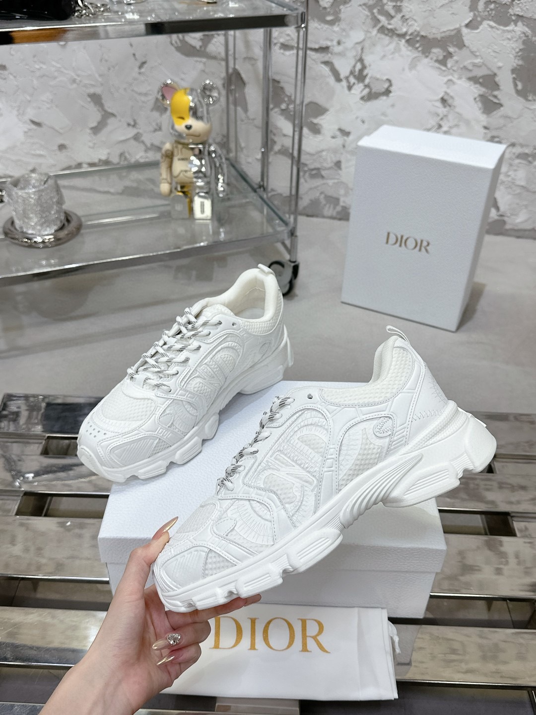 Dior B30 White Mesh Sneakers