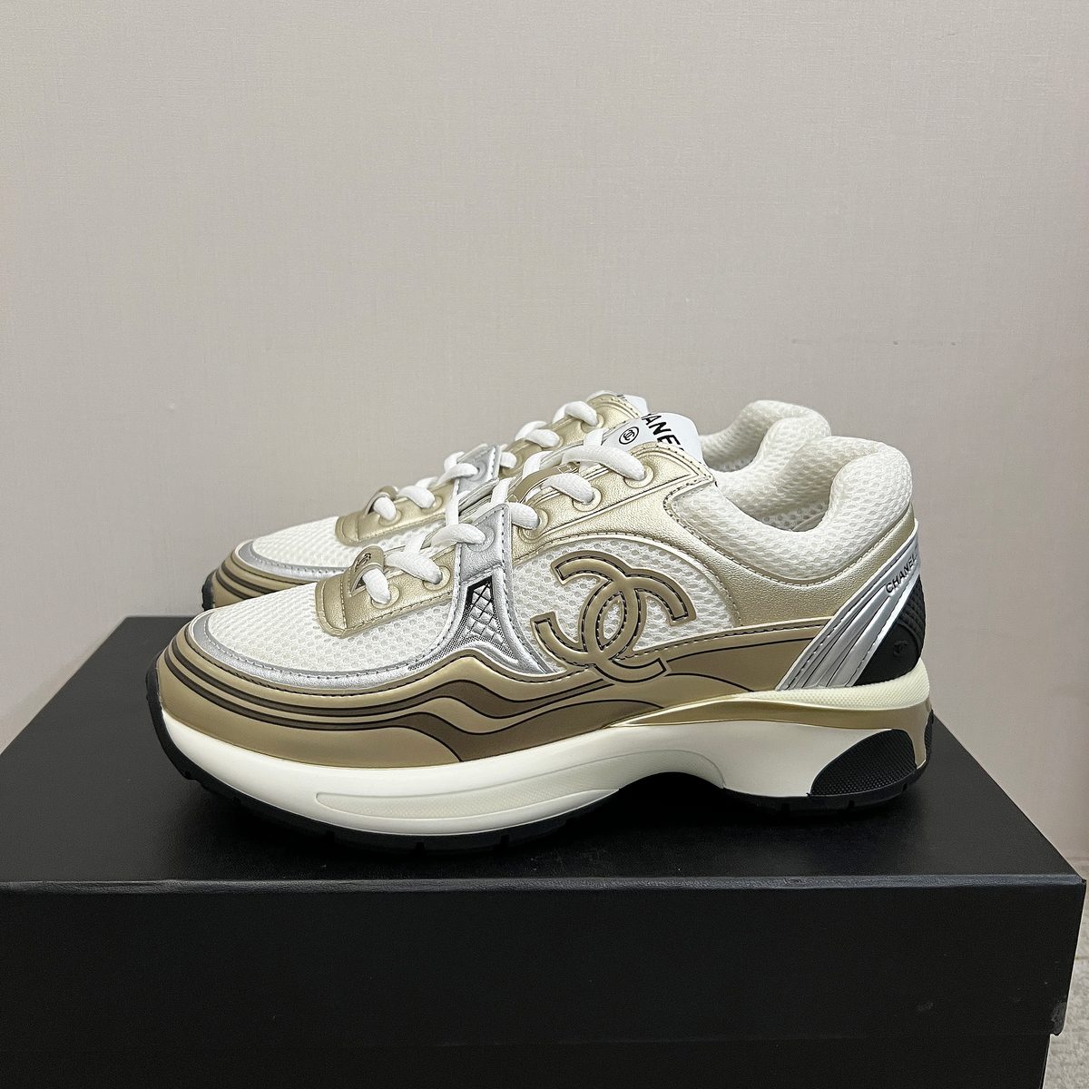 Chanel CC Logo Platform Sneakers