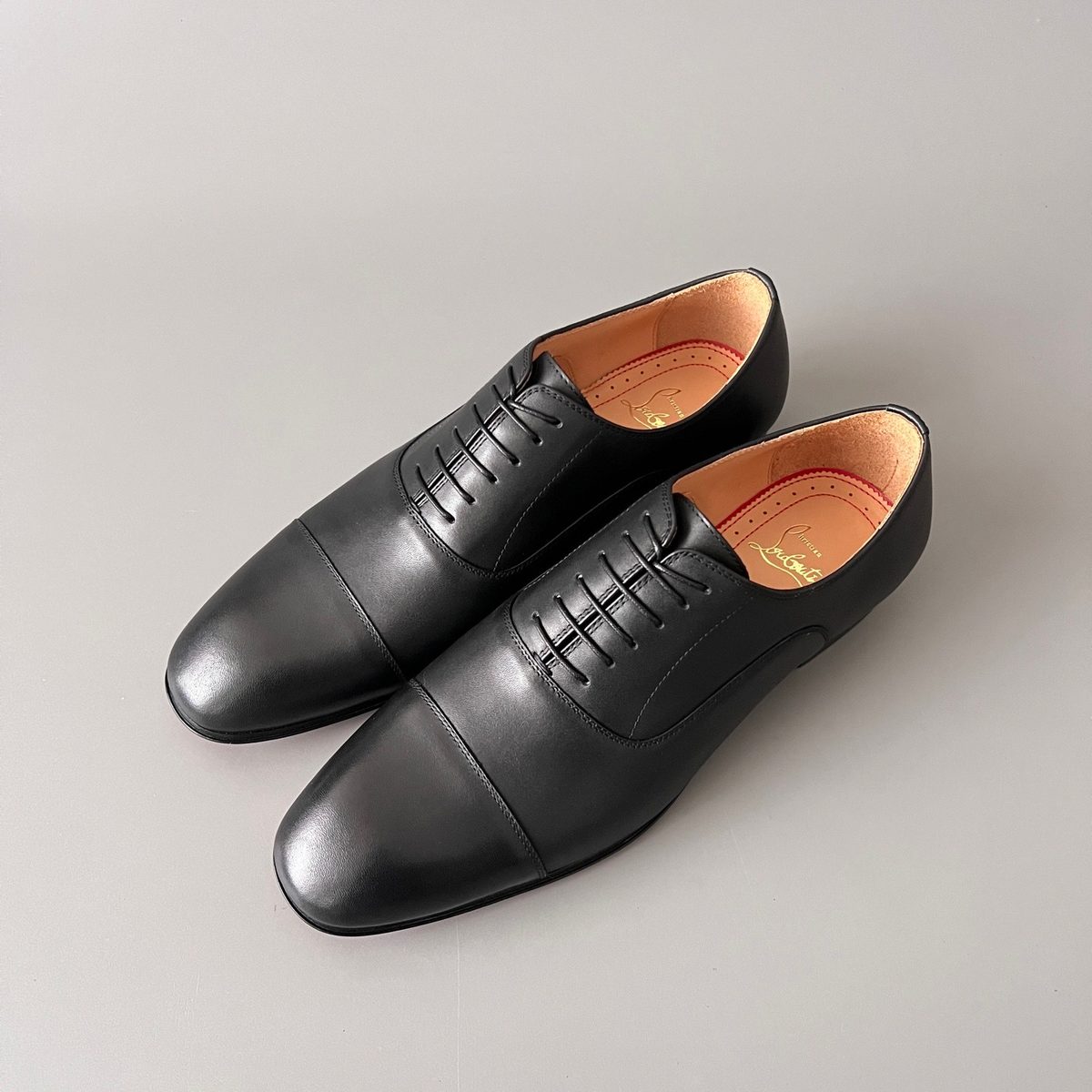 Berluti Oxford Leather Cap-Toe Shoes