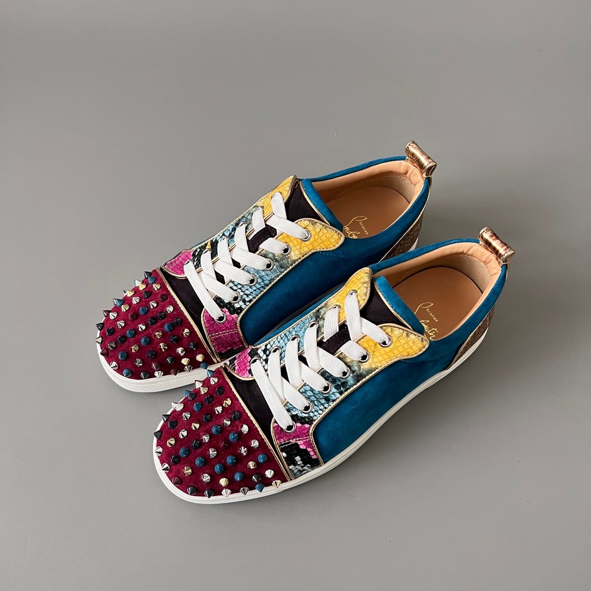 Christian Louboutin Sneaker (Multicolor Studded Low-Top)