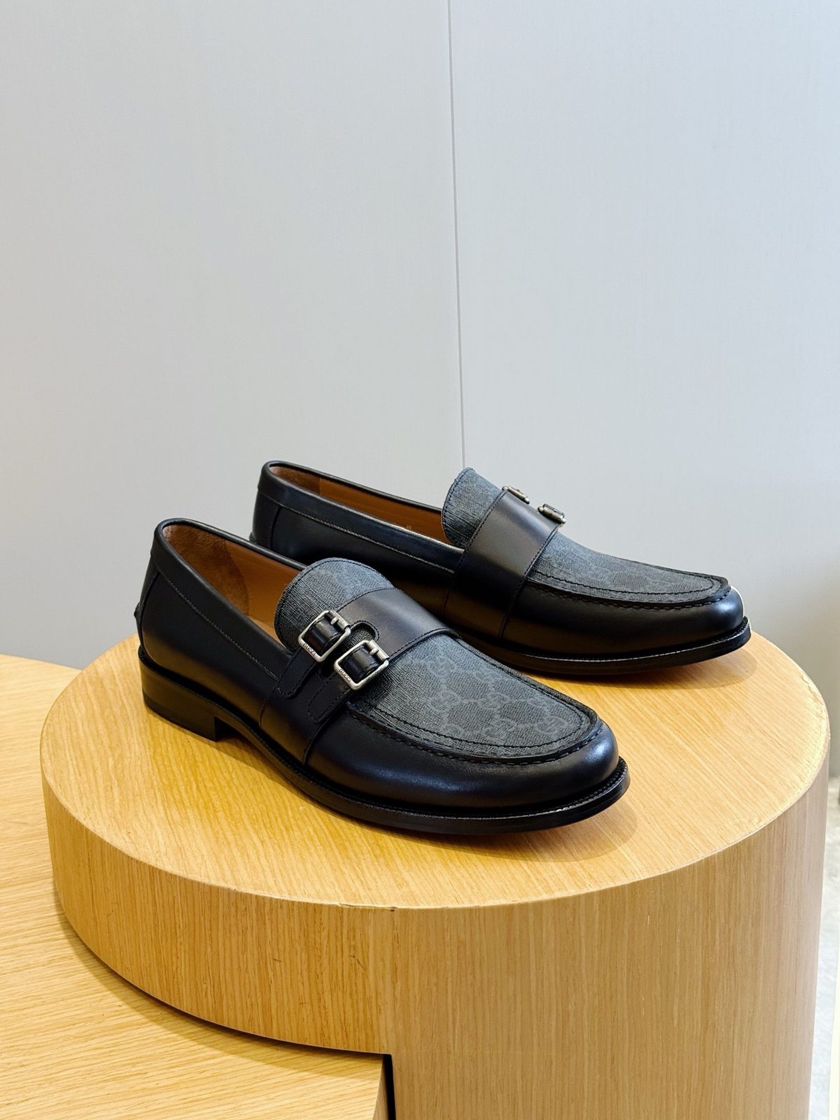 Luxury Loafer with Denim and Leather Detail