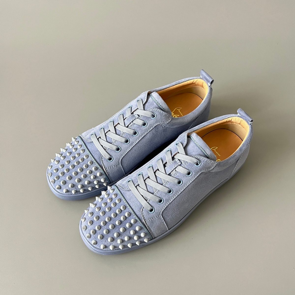 Christian Louboutin Louis Junior Spikes Light Blue