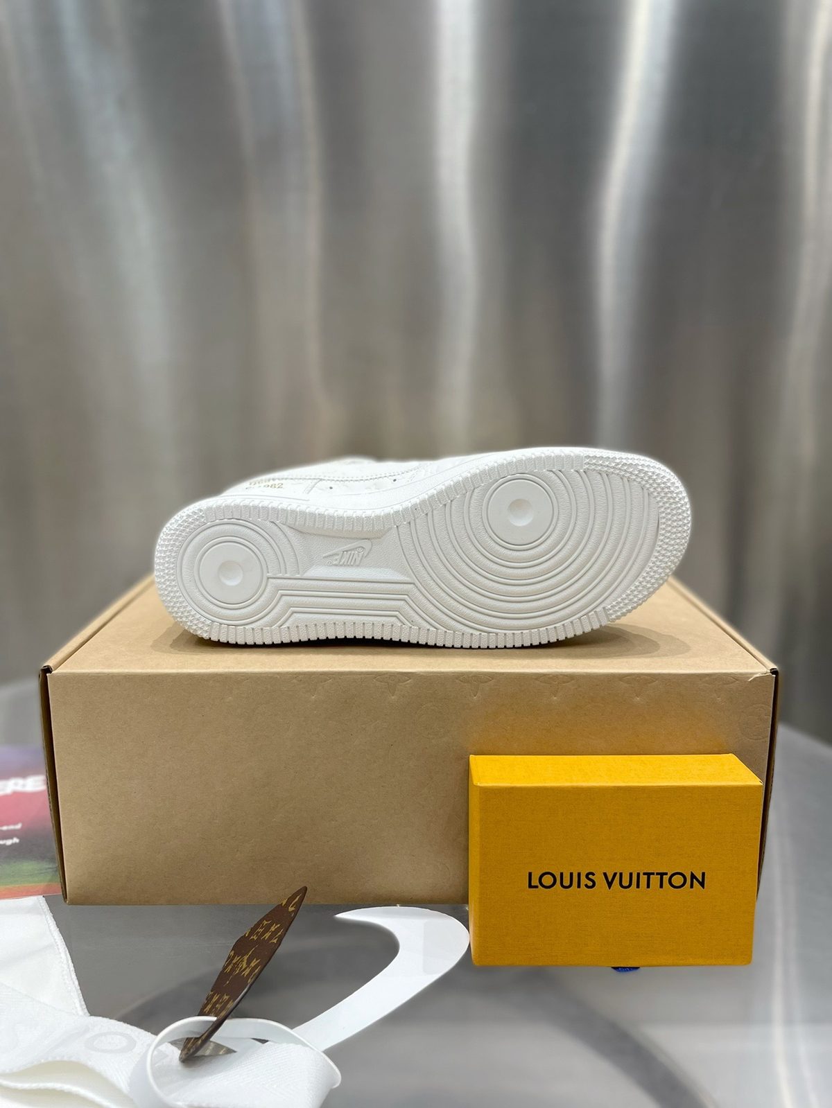 Louis Vuitton Monogram White Leather Sneakers