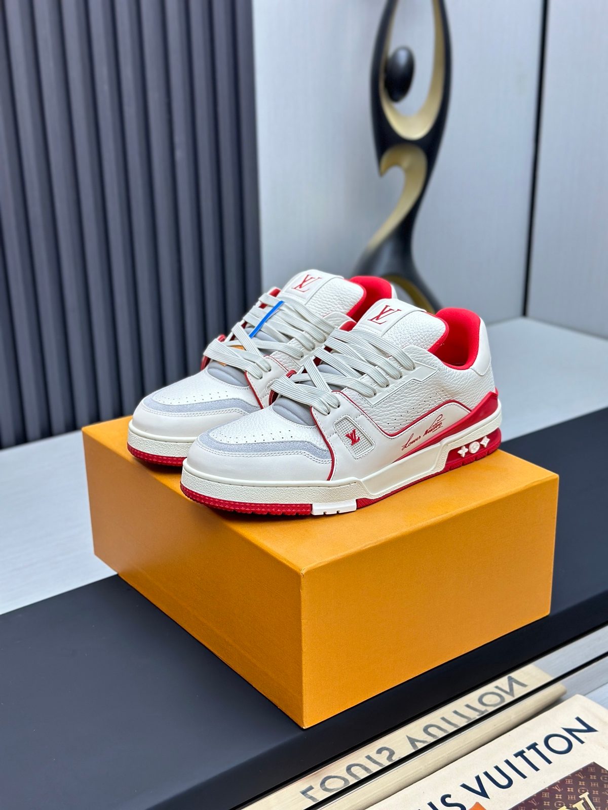 Louis Vuitton LV Trainer Sneaker Red White