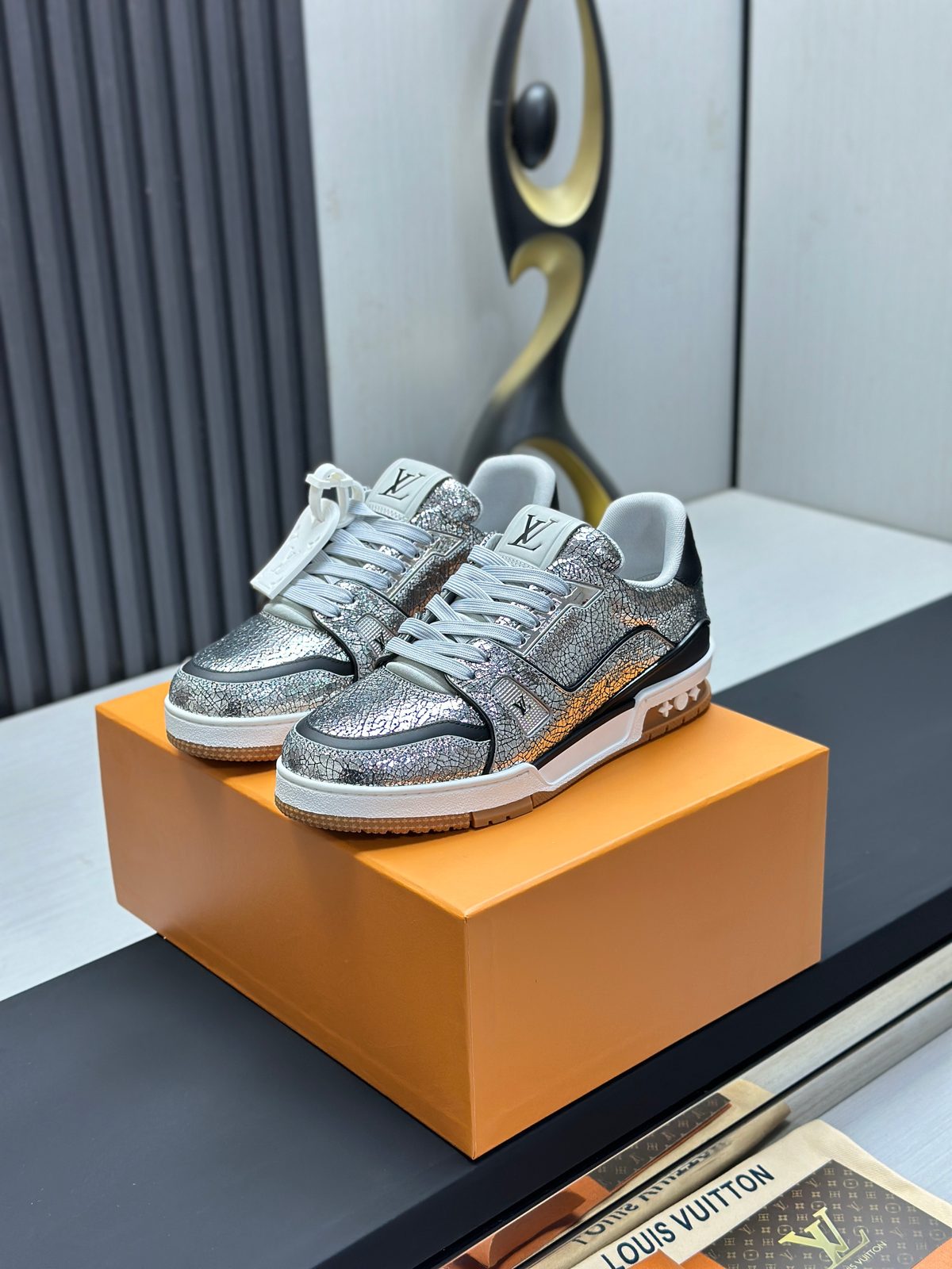 Louis Vuitton Metallic Glitter Sneakers