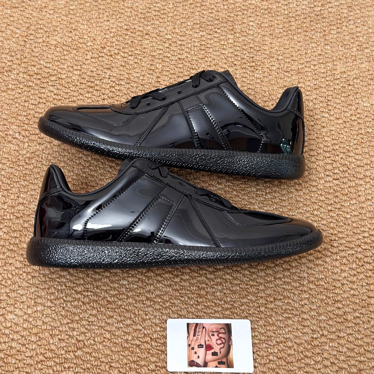 Adidas Gazelle Patent Leather Sneakers Black