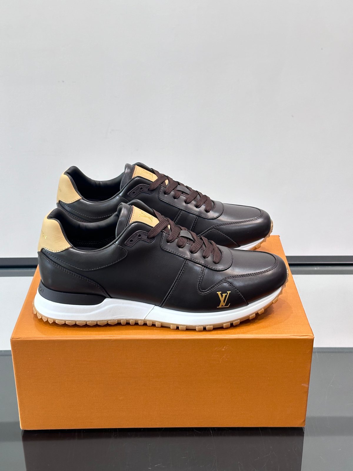 Louis Vuitton Black Leather Runner Sneakers