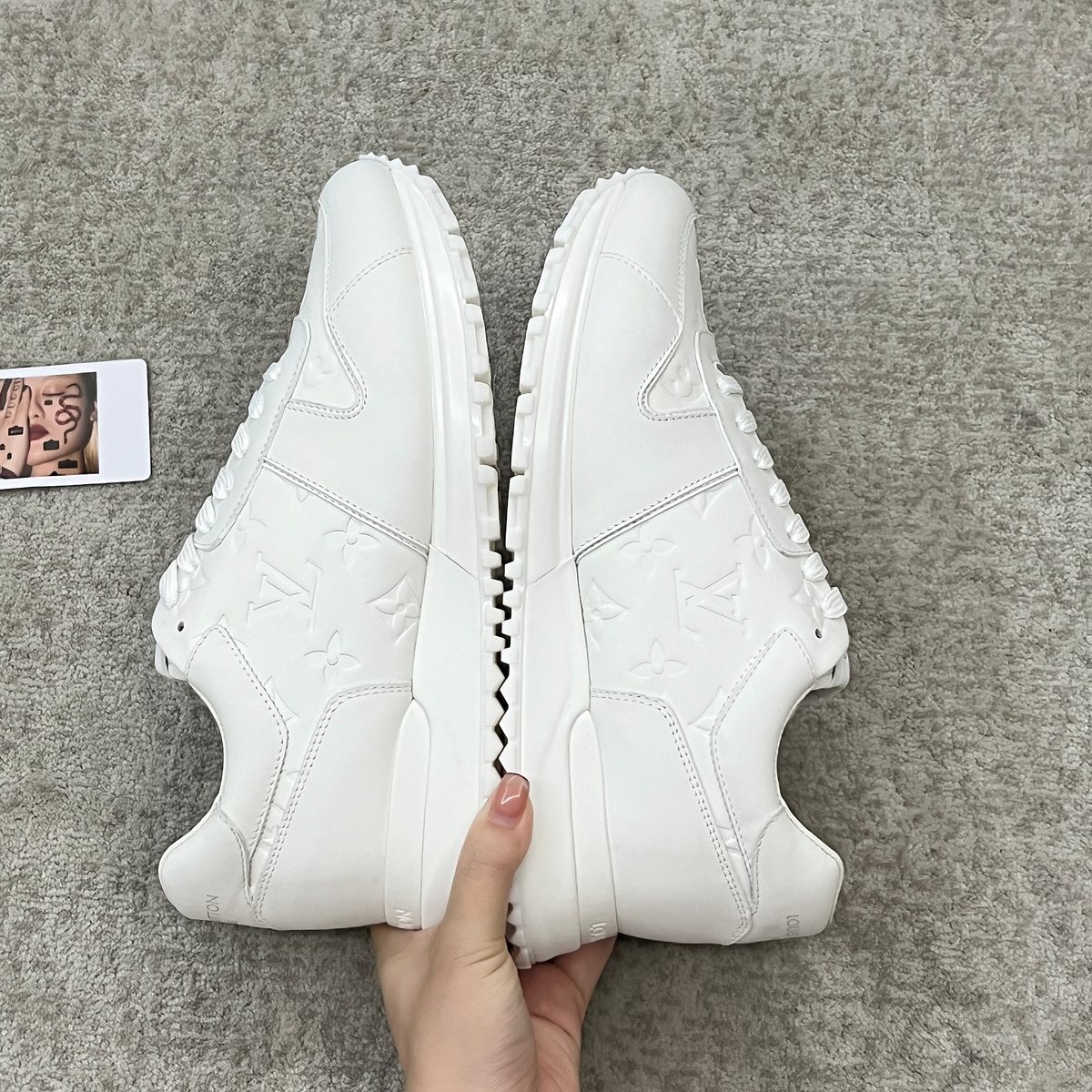 Louis Vuitton LV Monogram White Leather Sneakers