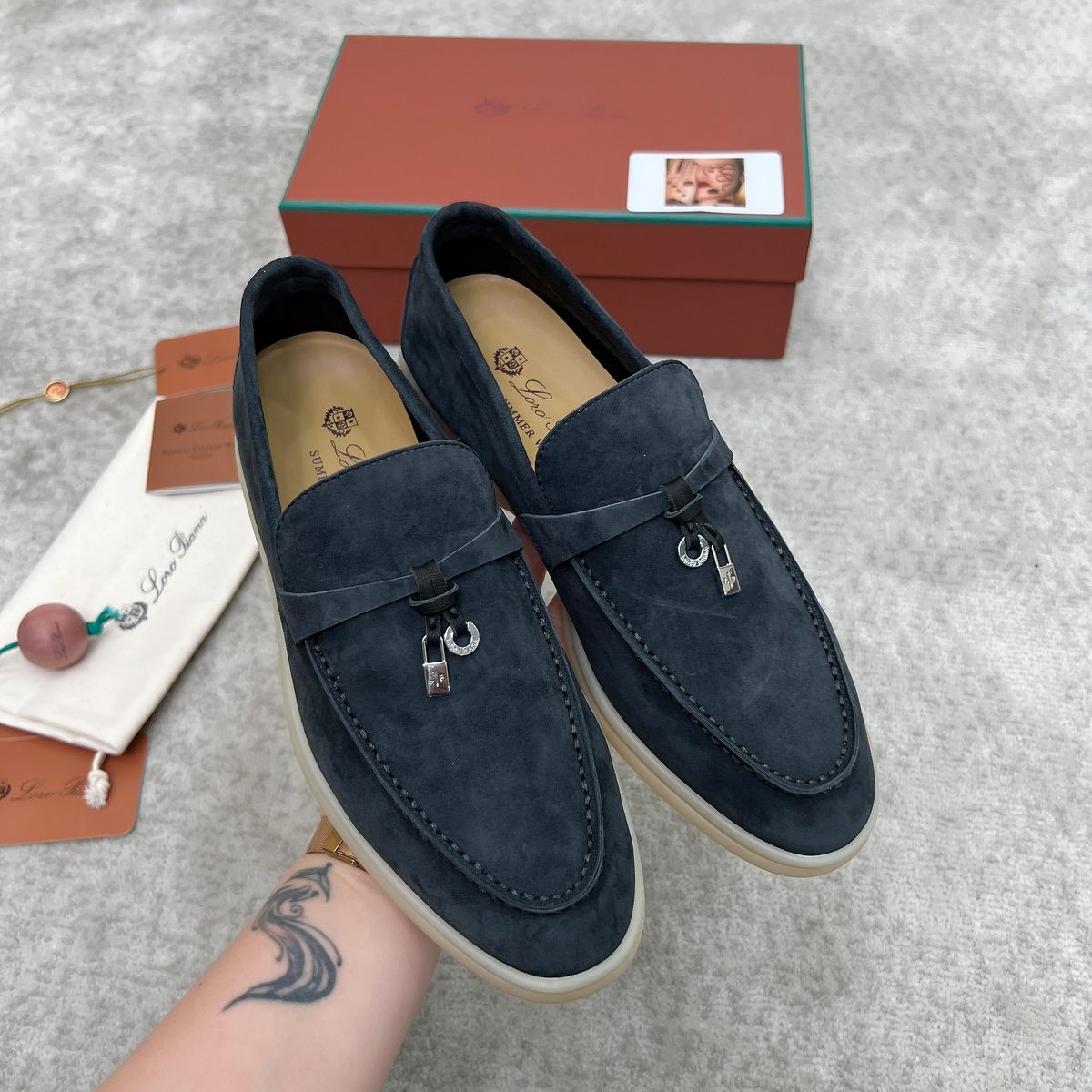 Loro Piana Summer Walk Suede Loafers