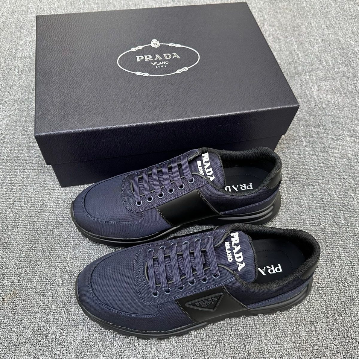 Prada Milano Nylon Sneaker Navy Black