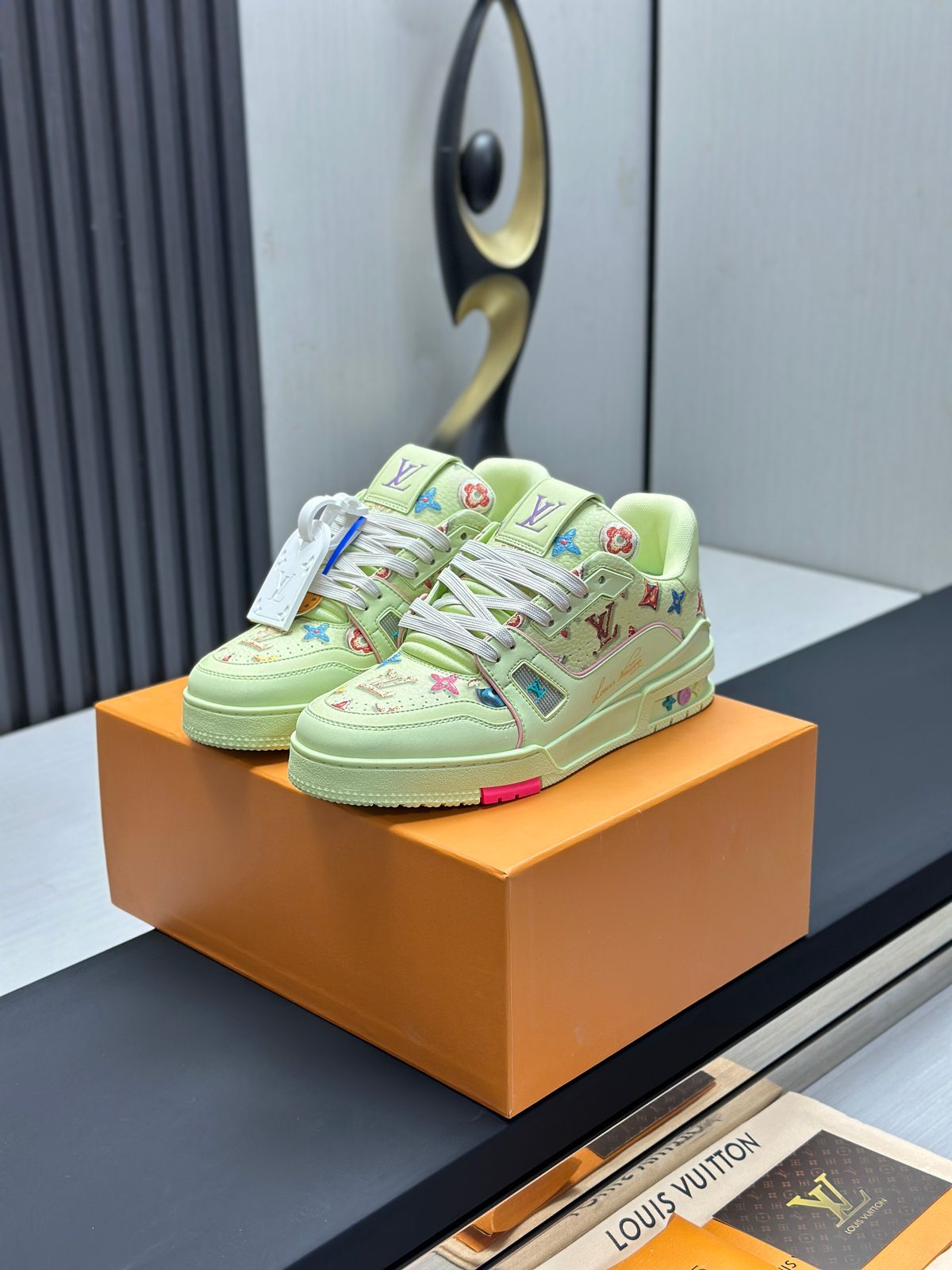 Louis Vuitton Monogram Leather Platform Sneakers