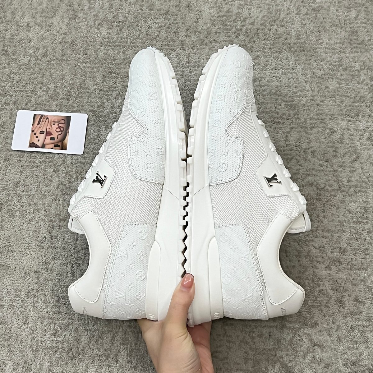 Louis Vuitton Monogram White Leather Sneakers