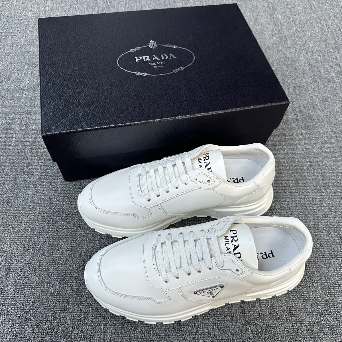 Prada Milano White Leather Runner Sneaker