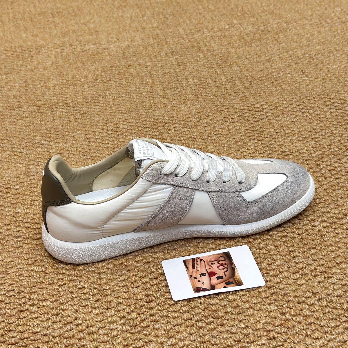 Veja V-10 Leather Sneakers Grey White