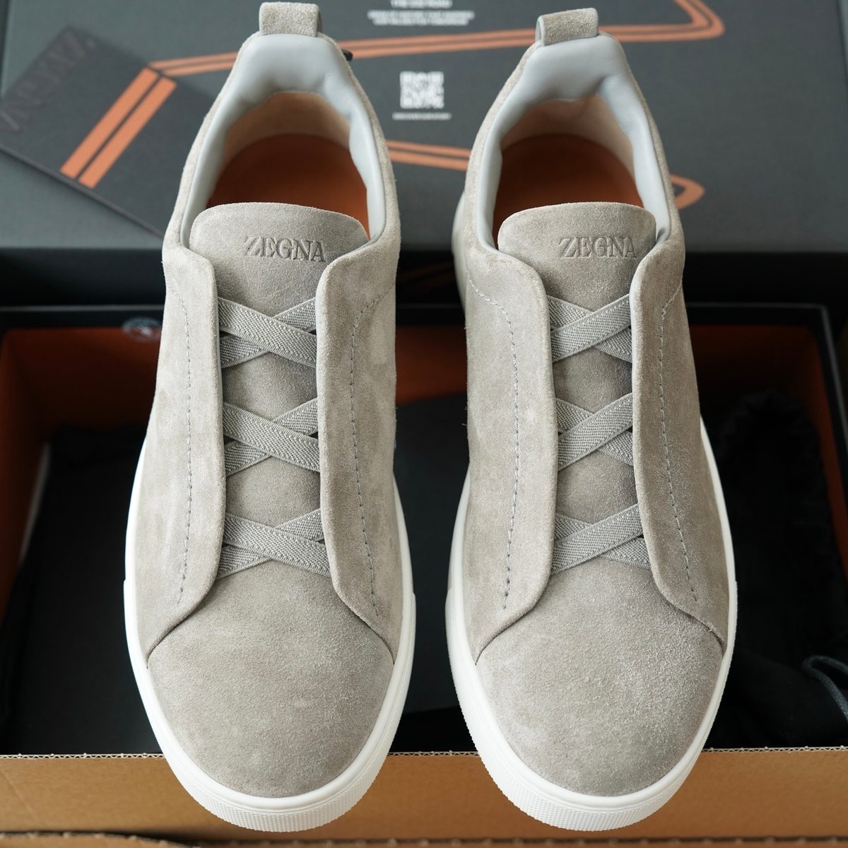 Zegna Suede Slip-On Sneaker Beige