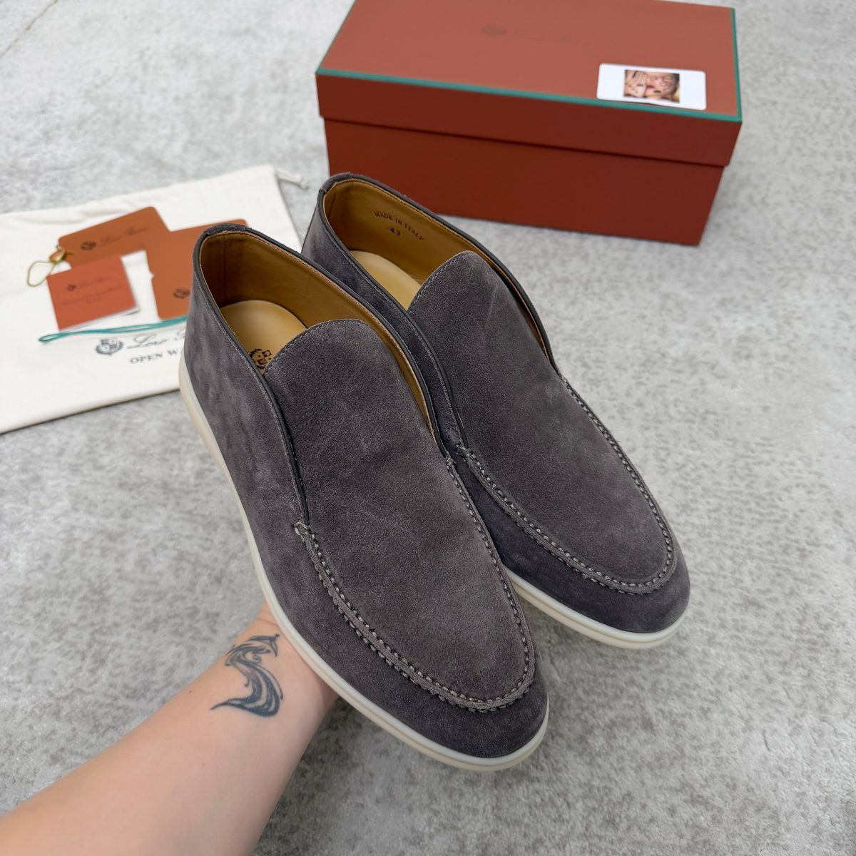 Loro Piana Suede Loafer Slip-On Shoes