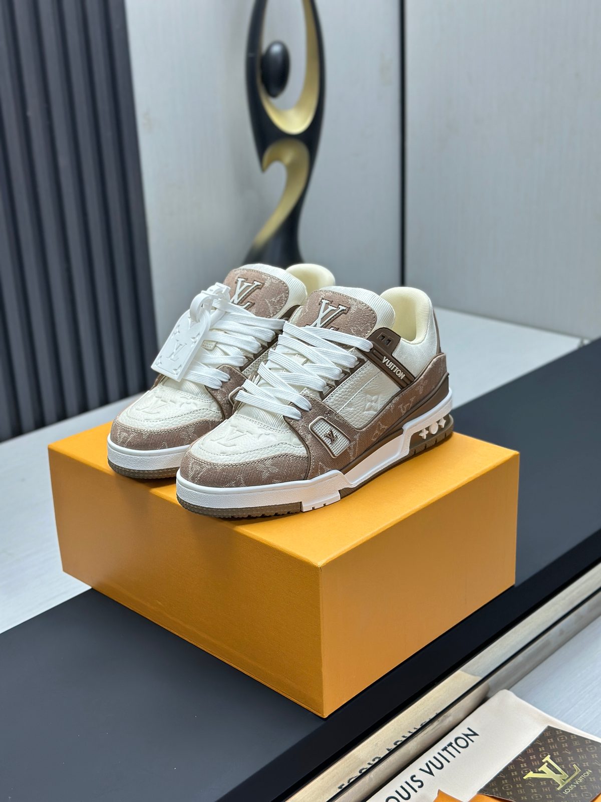 Louis Vuitton LV Trainer Sneaker Brown White