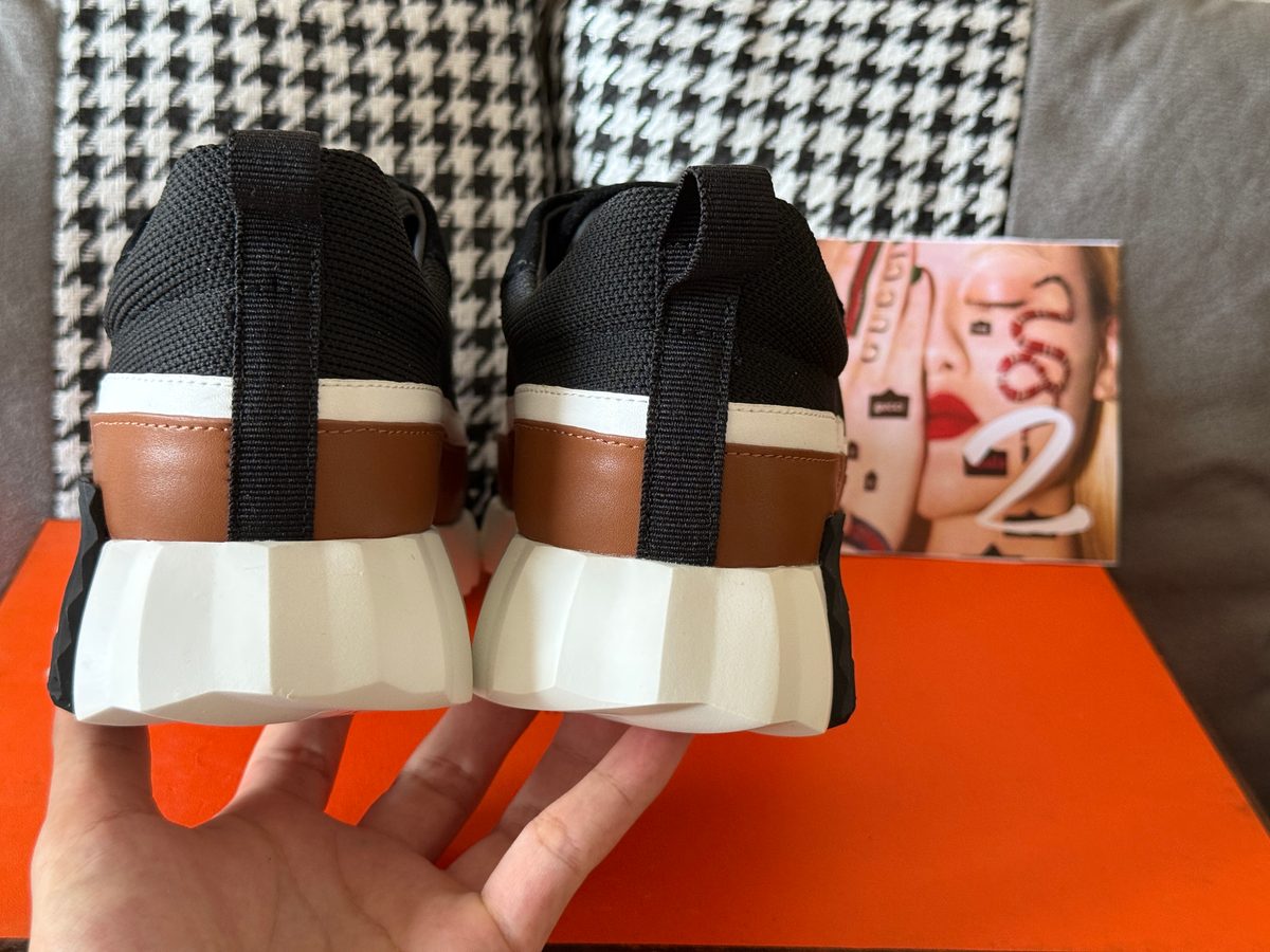Hermès Bouncing Sneaker Black Brown White