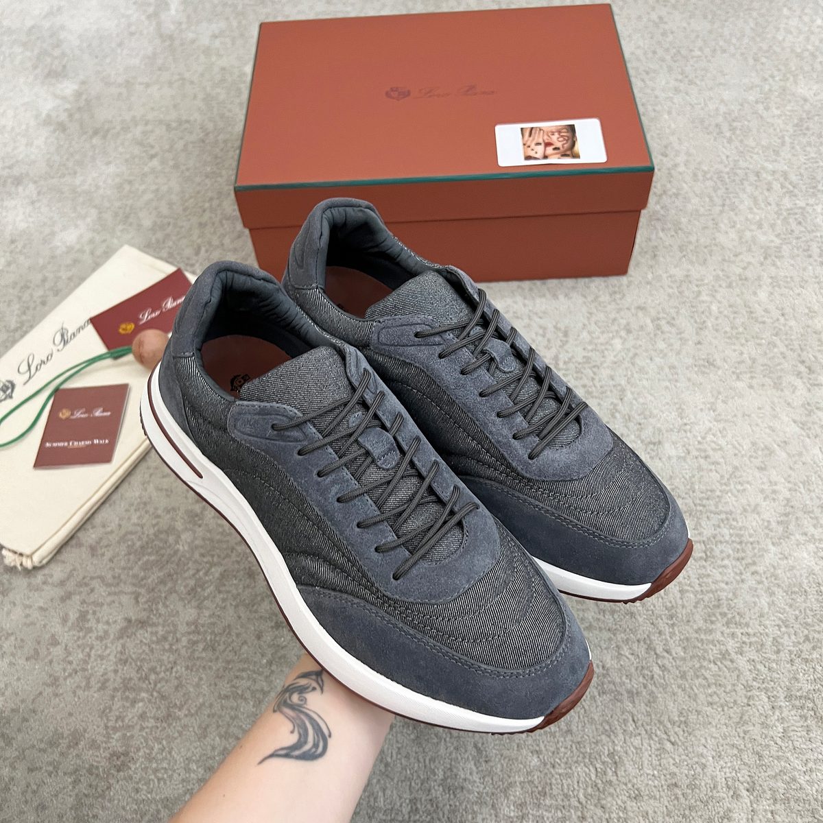 Loro Piana Mixed Material Runner Sneakers
