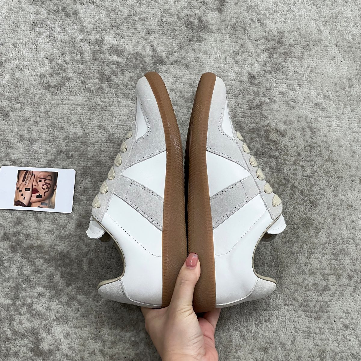 Veja V-10 White Leather Sneakers