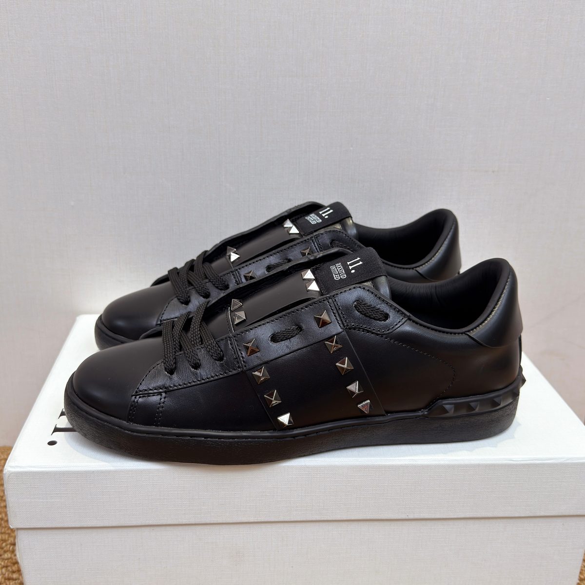 11. by Needles Untitled Studded Leather Sneakers