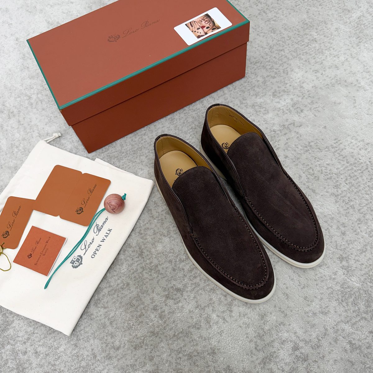 Loro Piana Suede Slip-On Loafers
