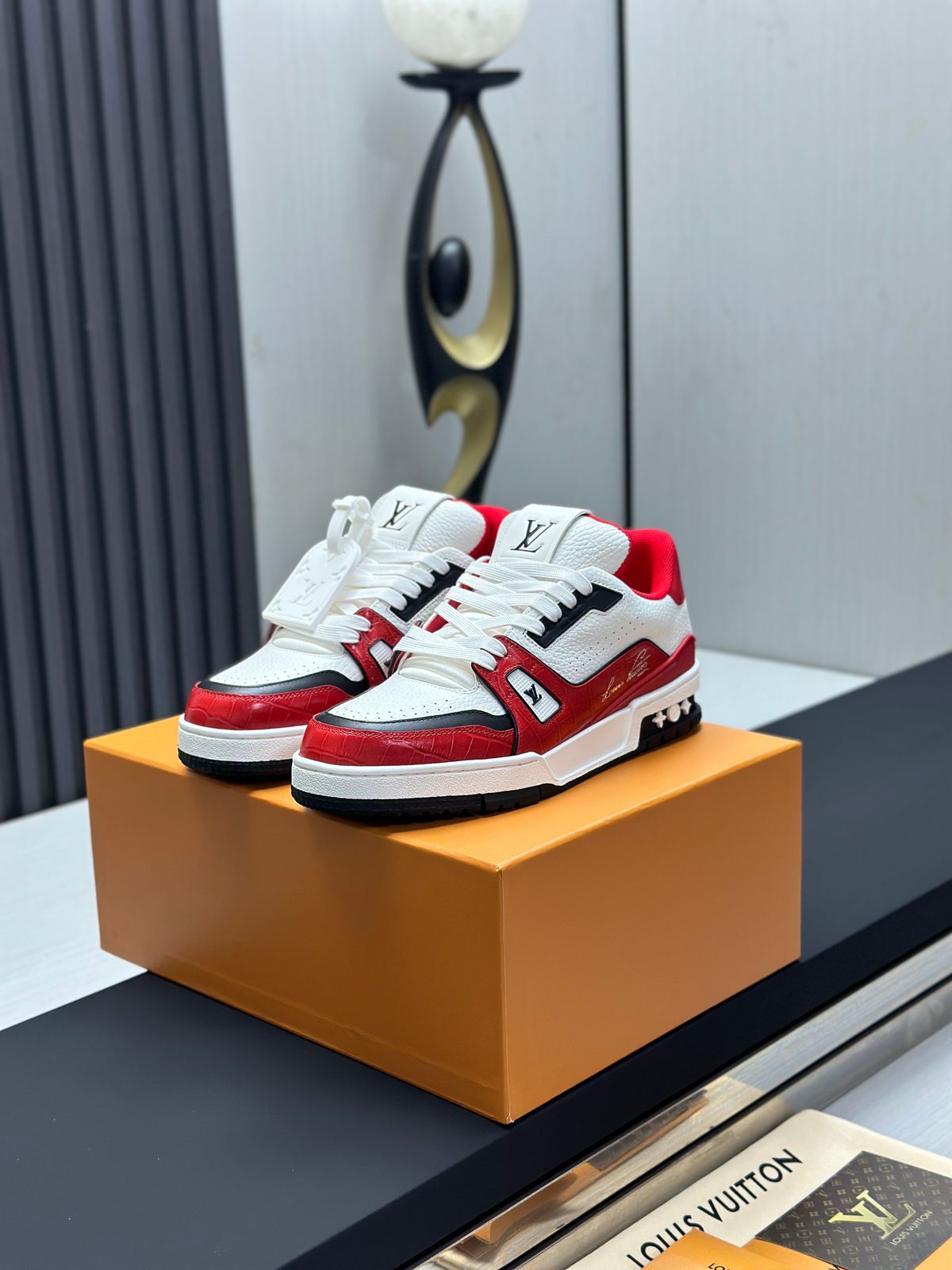 Louis Vuitton LV Trainer Red White Sneakers